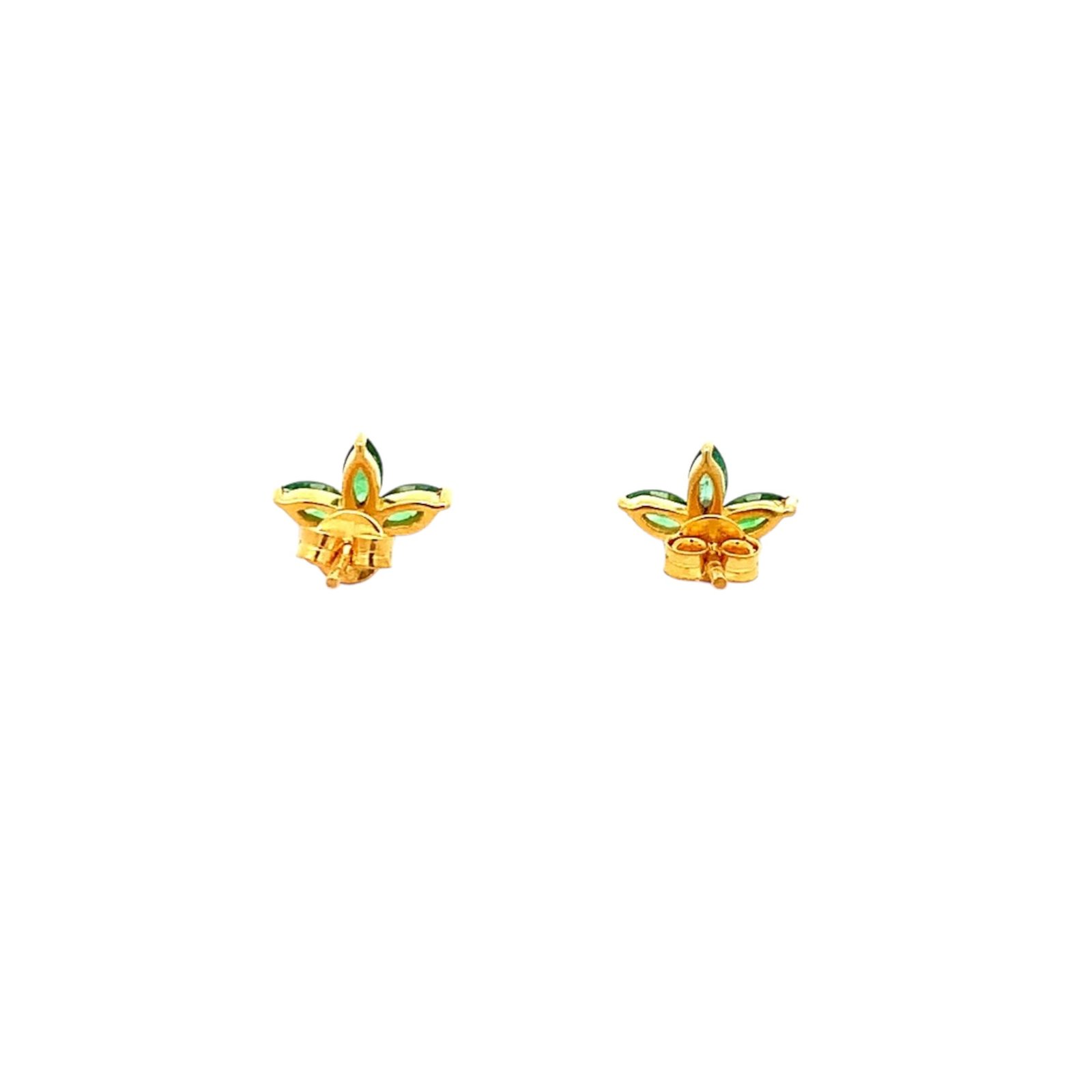 Lush Light Stud Earrings (Pure Silver) - Gold